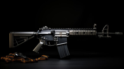 3d photo of modern gun, generative ai 