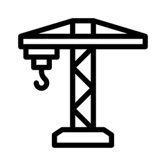 crane line icon