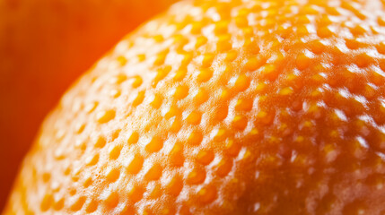 Close-up of a vibrant orange peel texture, ideal for healthy living concepts or citrus-themed summer refreshment