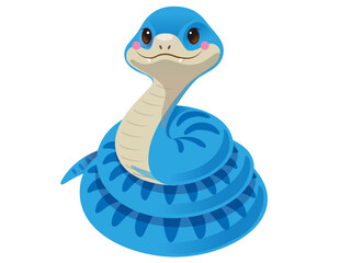 蛇・干支イラスト２・青