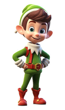 PNG Cartoon toy elf white background.