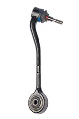 new suspension arm of a vehicle on a white background. New suspension lower control arm of a vehicle, isolated on white background