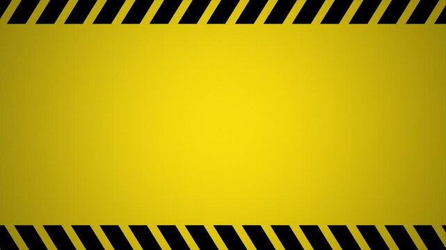 Construction animation background. 4K construction with copy space yellow background.