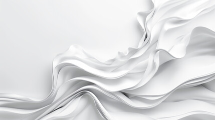 Fototapeta premium Abstract white background waves texture futuristic modern elegant curves flow