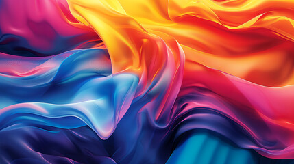 Obraz premium Colorful abstract background gradient vibrant colors liquid art smooth texture digital illustration backdrop design template wallpaper modern art artistic elegant