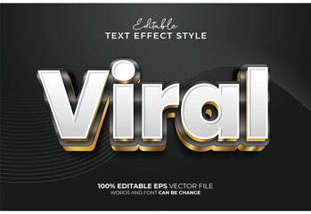 Viral 3D Editable Text Effect Style, vector Viral 3d editable font text effect