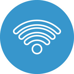 Wifi Vector Line White Circles Multicolors