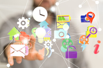 Technology background. Big data concept. Binary