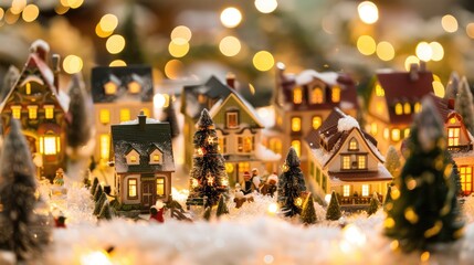 Obraz premium Christmas tree with lights