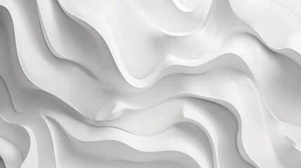 Obraz premium Delicate white waves forming complex layered visual effects