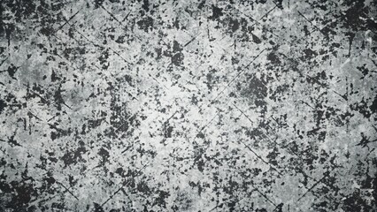 Fototapeta premium Grunge background black and white. Texture of cracks, scratches, scuffs, dust, dirt. Dark monochrome surface. Old vintage vector pattern 