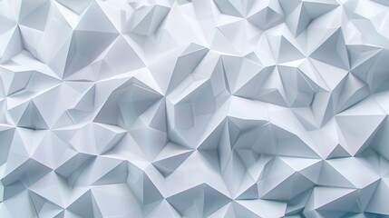 Intricate 3D white polygonal abstract surface design