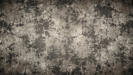 Obraz premium Grunge background black and white. Texture of cracks, scratches, scuffs, dust, dirt. Dark monochrome surface. Old vintage vector pattern 