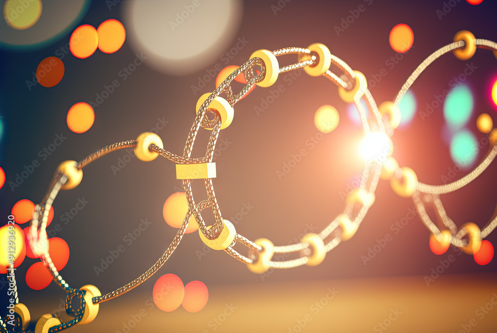 Leinwandbilder Abstract connection concept with complex technology structure of connected data