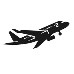 Black and white vector silhouette of a helicopter isolated on white background