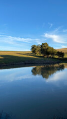 sunset over the lake