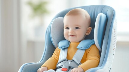 A modern high-quality photo of baby car seats, showcasing their safety and comfort.