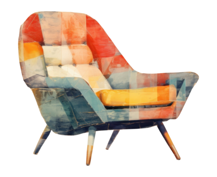 PNG Luxury chair furniture armchair painting.