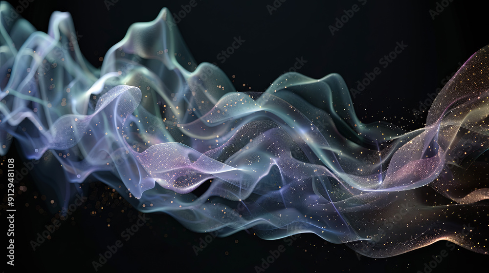 Wall mural abstract background colorful waves wallpaper design art texture motion fluid flow dynamic smooth wav