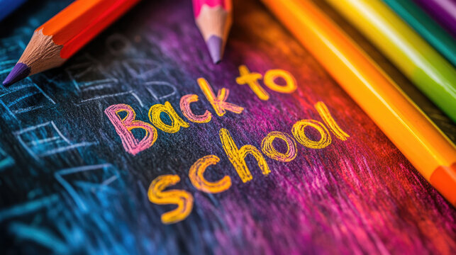 Welcome Back to School Chalkboard Sign featuring an array of School Supplies for students