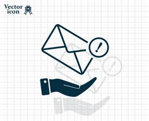 Vector dark color icon with shadow on light checkered background