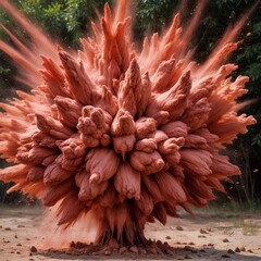 red powder explosion