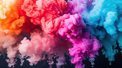 Fototapeta premium Swirling violet and blue smoke background. Illustration for banner, poster, cover, brochure or presentation.