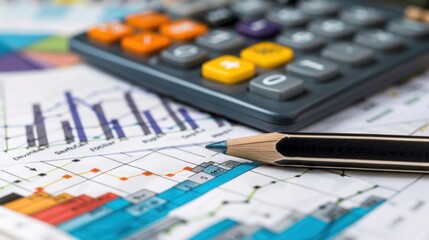 Fototapeta premium Construction Financial Charts