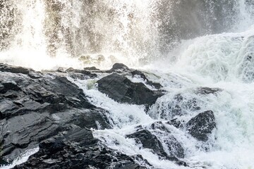 Obraz premium water flowing from a waterfall