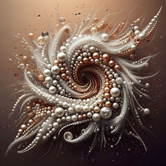 Obraz premium Pearly rain with diamond droplets.