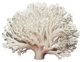 PNG Bleached coral undersea outdoors, digital paint illustration. AI generated image