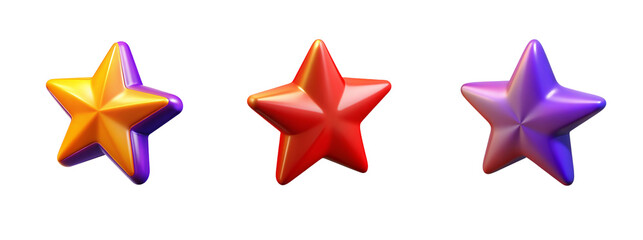 Fototapeta premium Bright Shining Star on Transparent Background