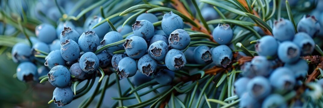Juniper berries Juniperus communis and their various uses for producing quality alcoholic beverages such as gin and borovicka