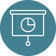 Pie Chart Vector Line White Circles Multicolors