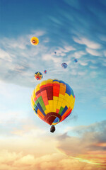 Hot Air Balloons in Flight