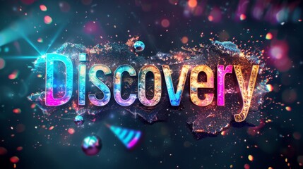 Holo Glossy Surface Innovation and breakthrough concept art poster.