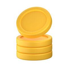 Coin Stack 3D Icon Illustration, perfect for Finance element