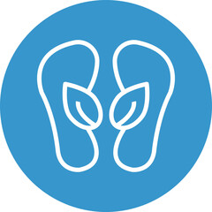 Carbon Footprint Vector Line White Circles Multicolors