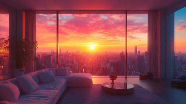  Lofi Anime - Luxury Living Room in an Animated Loop