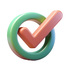 3D Rendering Check, Approved, Accept icon, Plastic Style, Png Clipart.