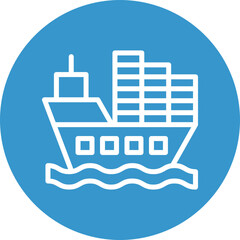 Shipping Vector Line White Circles Multicolors