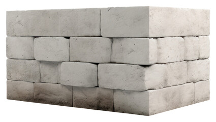 Obraz premium PNG Brick concrete white background architecture.