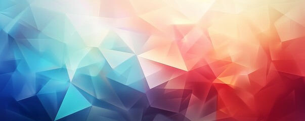 Obraz premium Abstract Geometric Blue and Red Gradient, Abstract, Gradient, Polygon, Polygonal