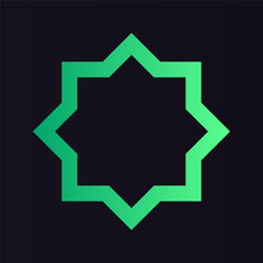 Fototapeta premium frame icon. Islamic Ramadan Frames. Islamic Arabic Arabesque Ornament Border Luxury Abstract