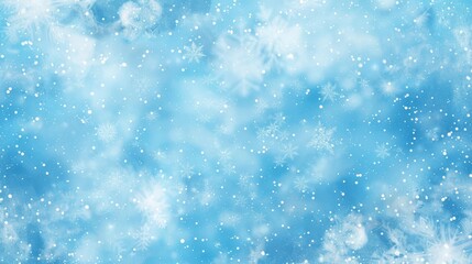 Winter Wonderland Blue and White Snowflake Background, blur , bokeh , abstract, winter