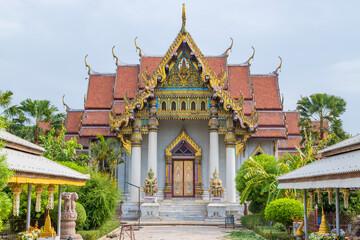 Obraz premium Wat thai buddhagaya also known as thai monastery at bodh gaya, bihar, India.
