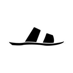 Sandals shoe vector icon. Rubber slippers glyph icon.