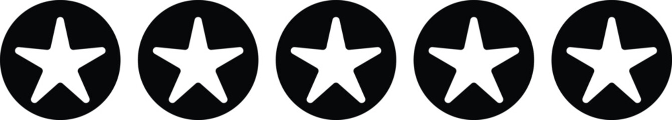 Fototapeta premium Five stars customer product reading review flat icon for apps and websites premium quality concept .stars flat vector illustration.eps10
