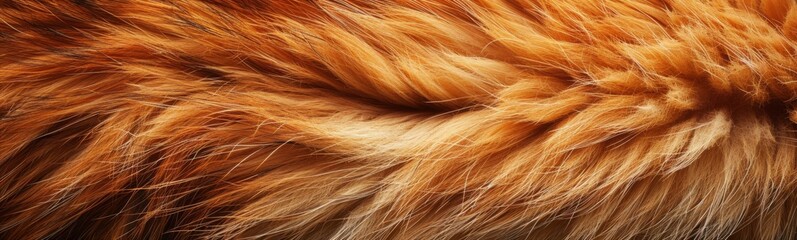 Fototapeta premium Close up of a furry animal with long hair, Banner
