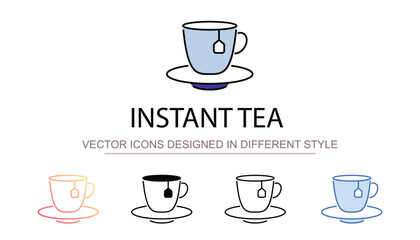 Instant Tea icon design with white background stock illustration